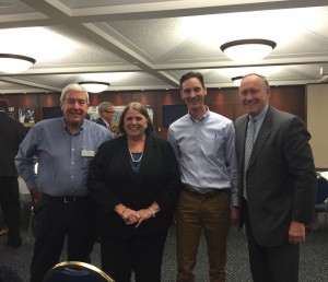 From left to right: Jim Starkey (ECDFP President), Sharon Burden (AARC Director and ECDFP Treatment Committee), Jan Noble (ARC CEO, and ECDFP Staff) and John Hill (Chair of Task Force and Representative from Governor Mike Pence's Office)